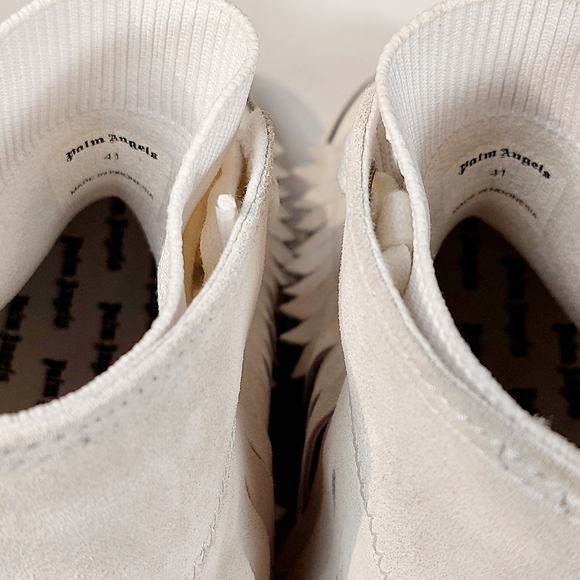 Host Pick🔥Palm Angels white fringe basket high vulcanized sneakers, EU41, NWT - Picture 6 of 13